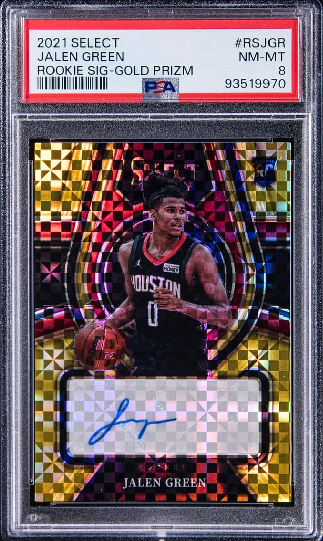 2021-22 Panini Select Jalen Signatures Tie-Dye Prizm #RS-JGR card image