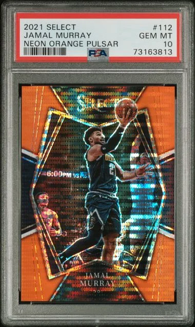 2021-22 Panini Select Jamal Murray Neon Orange Pulsar #112 card image