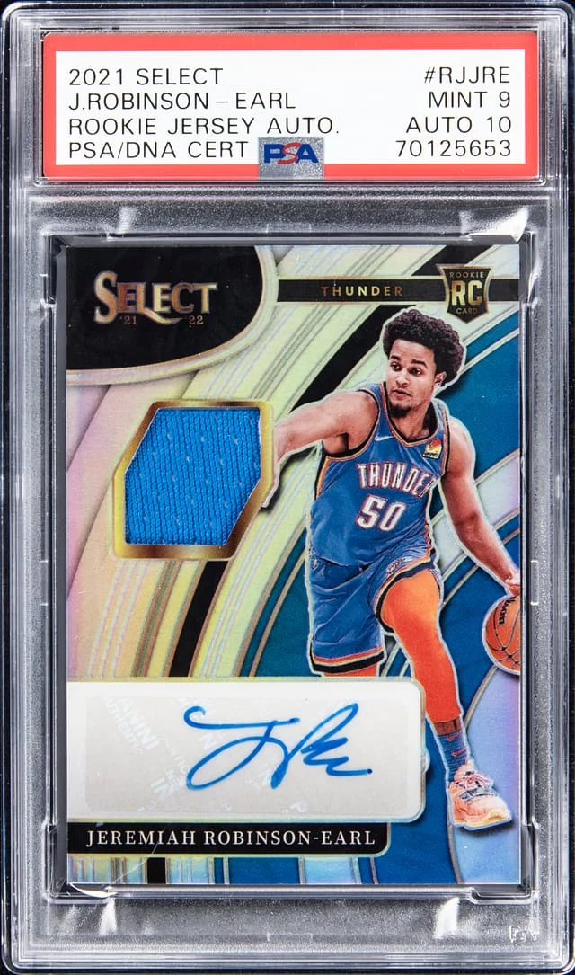 2021-22 Panini Select Jeremiah Robinson - Earl Jersey Autograph #RJJRE card image