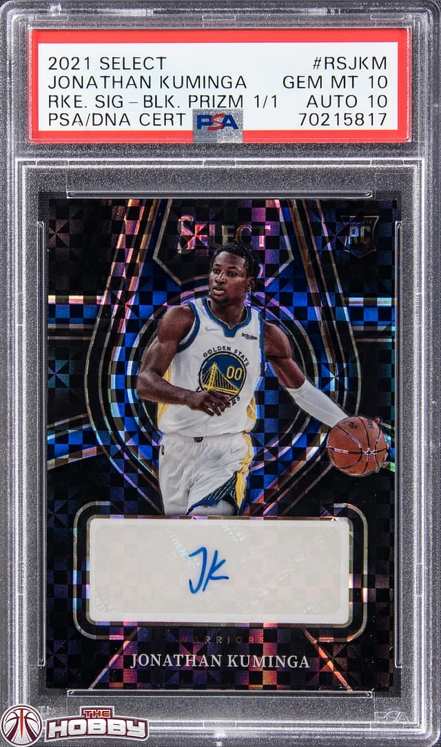 2021-22 Panini Select Jonathan Kuminga Signatures Black Prizm #RS-JKM card image