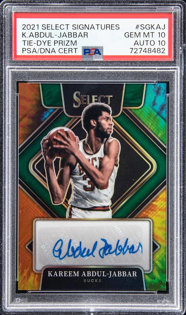 2021-22 Panini Select Kareem Abdul-Jabbar Signatures #SG-KAJ card image