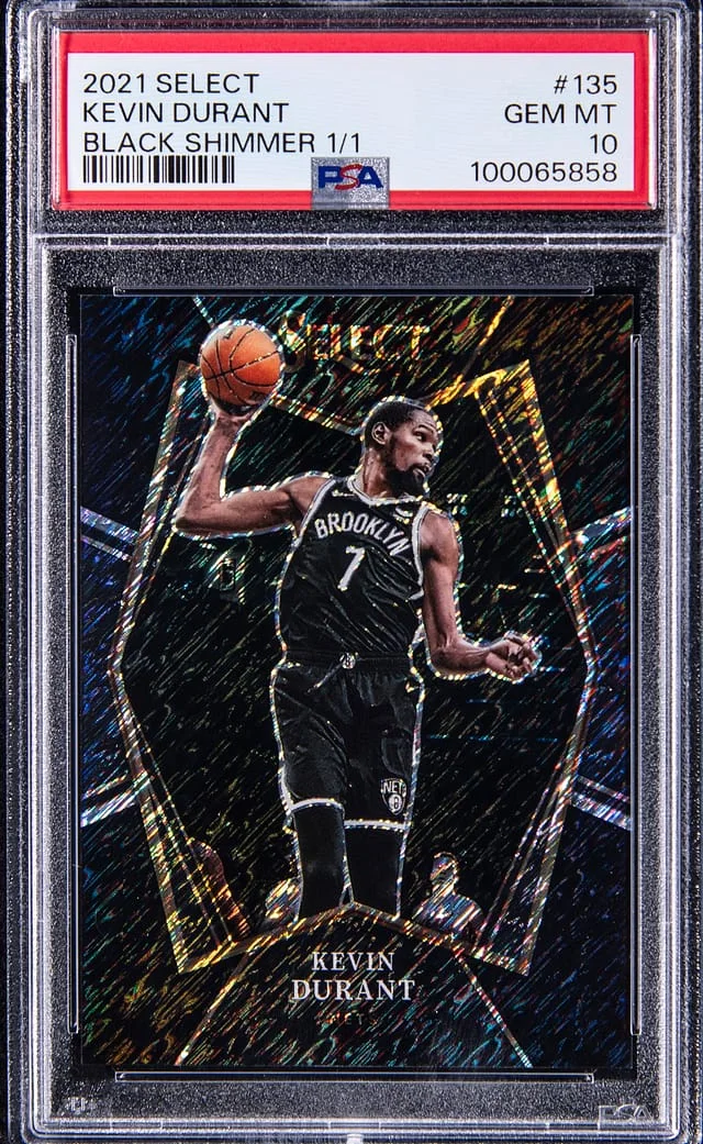 2021-22 Panini Select Kevin Durant Black Shimmer #135 card image