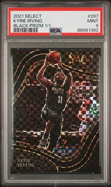 2021-22 Panini Select Kyrie Irving Black Prizm #297 card image