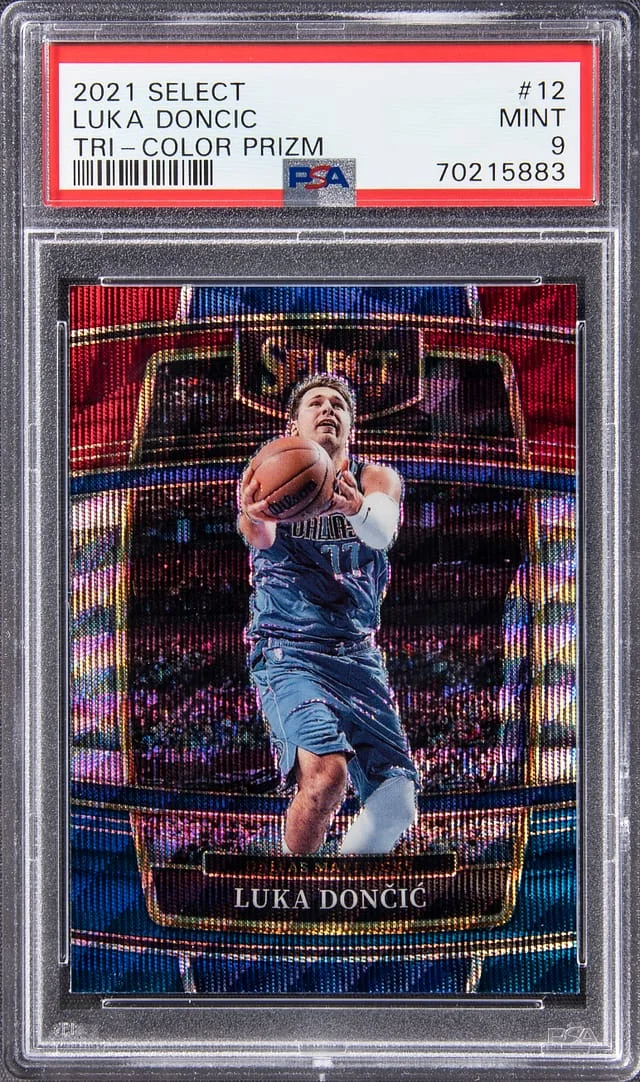 2021-22 Panini Select Luka Doncic Scope Prizm #12 card image