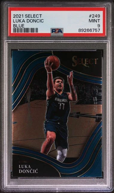 2021-22 Panini Select Luka Doncic Blue #249 card image