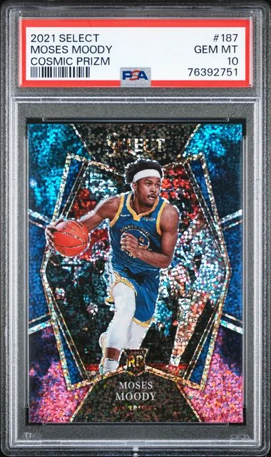 2021-22 Panini Select Moses Moody Silver Prizm #187 card image