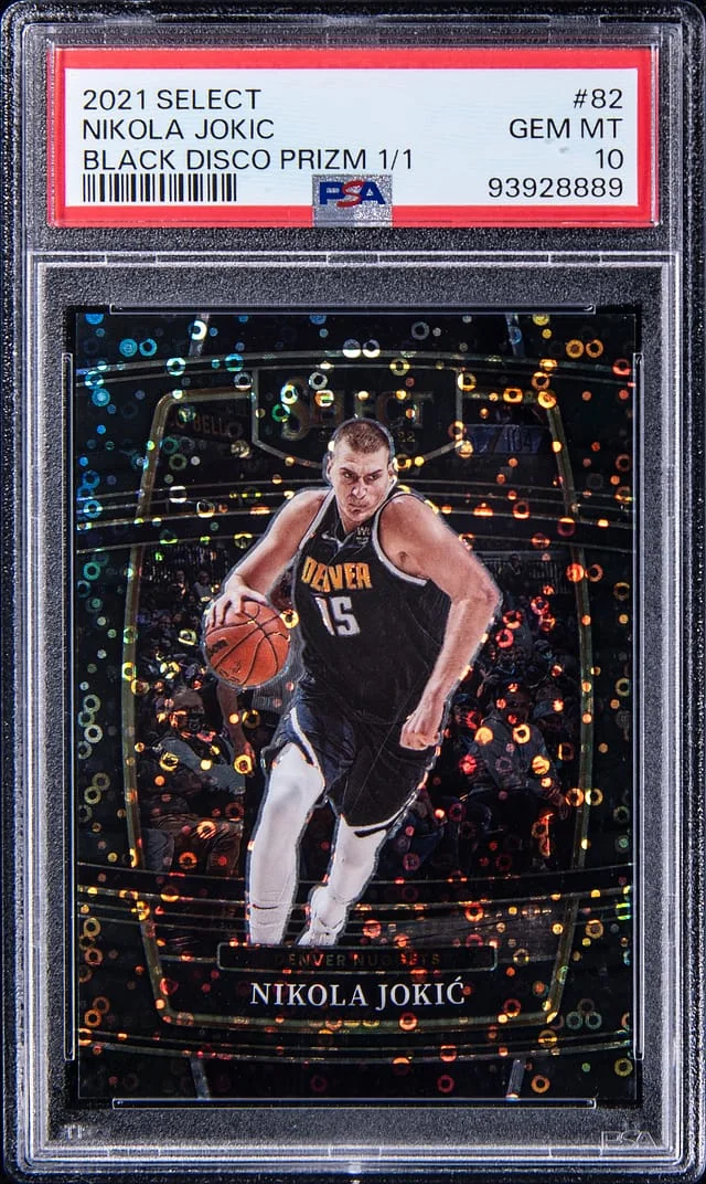 2021-22 Panini Select Nikola Jokic Zebra Prizm #82 card image