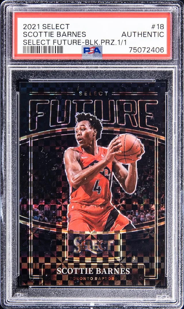 2021-22 Panini Select Scottie Barnes Future Black Prizm #18 card image