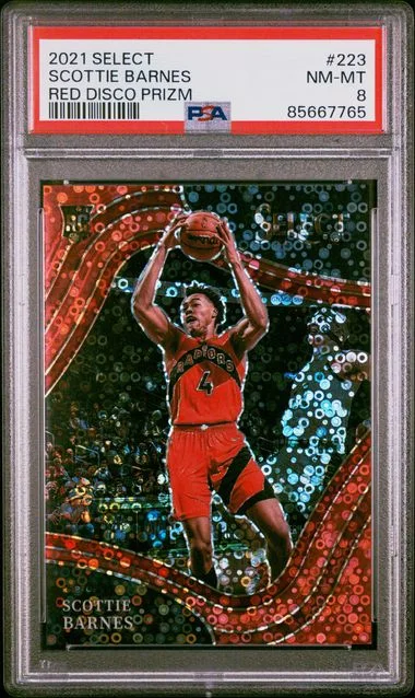 2021-22 Panini Select Scottie Barnes Red Disco Prizm #223 card image