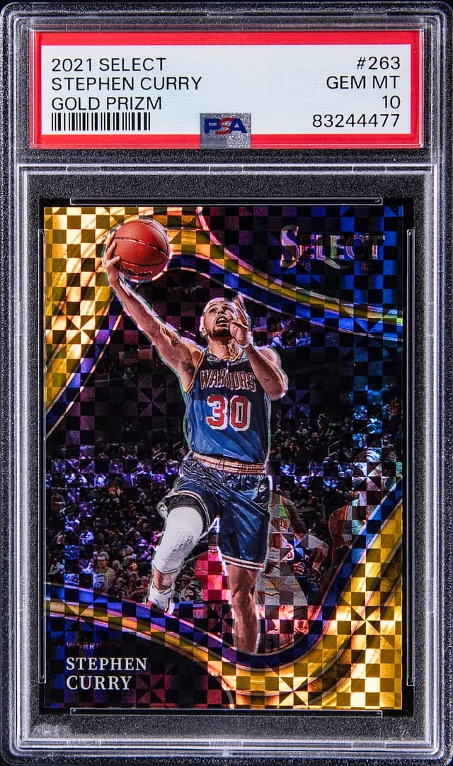 2021-22 Panini Select Stephen Curry Black Disco Prizm #263 card image