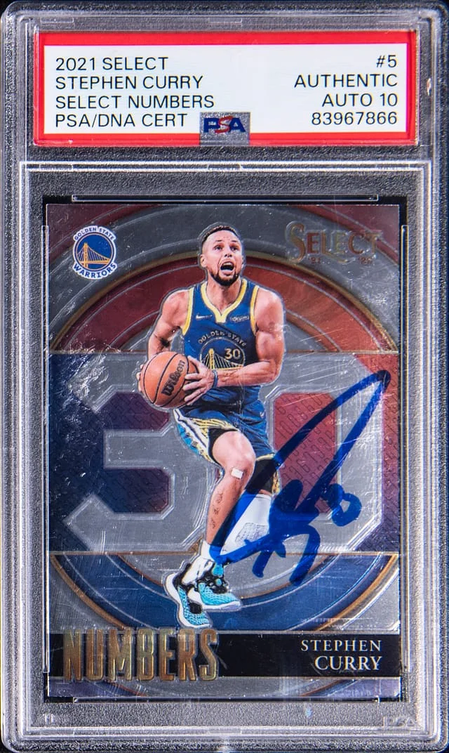 2021-22 Panini Select Stephen Curry Numbers #5 card image