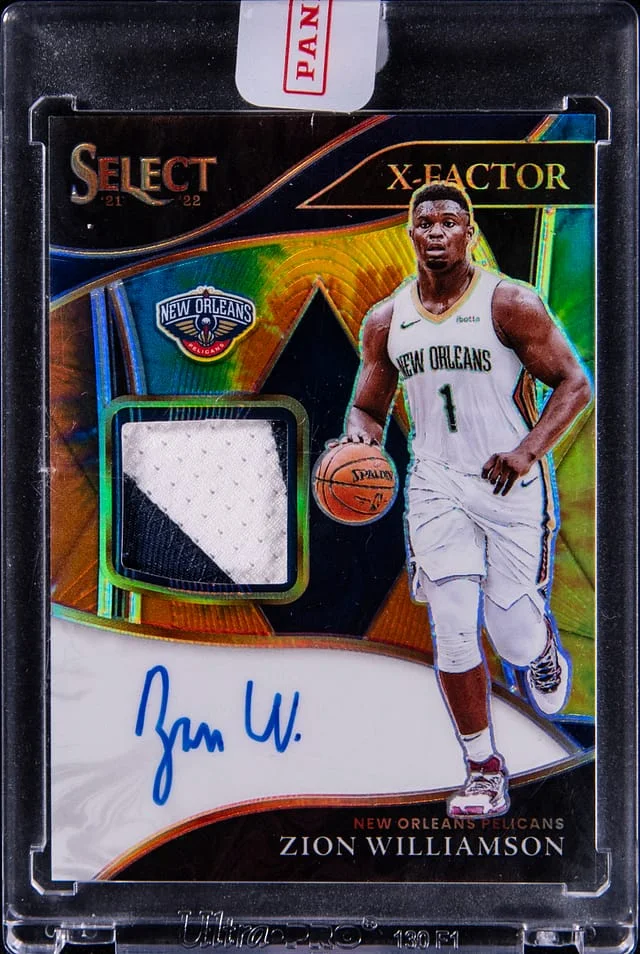 2021-22 Panini Select Zion Williamson X-Factor Tie-Dye Prizm #XF-ZWL card image