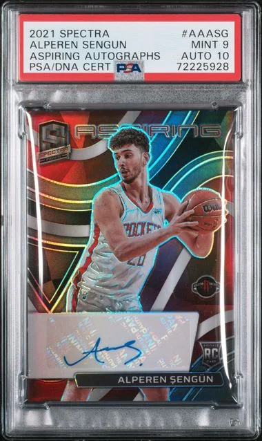 2021-22 Panini Spectra Alperen Sengun Aspiring Autographs #AA-ASG card image