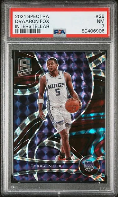 2021-22 Panini Spectra De'Aaron Fox Interstellar #28 card image