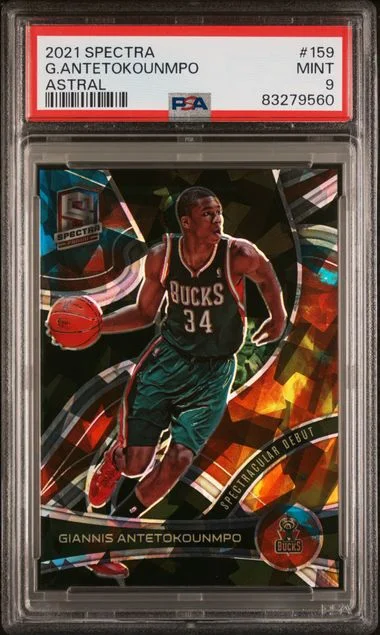 2021-22 Panini Spectra Giannis Antetokounmpo Astral #159 card image