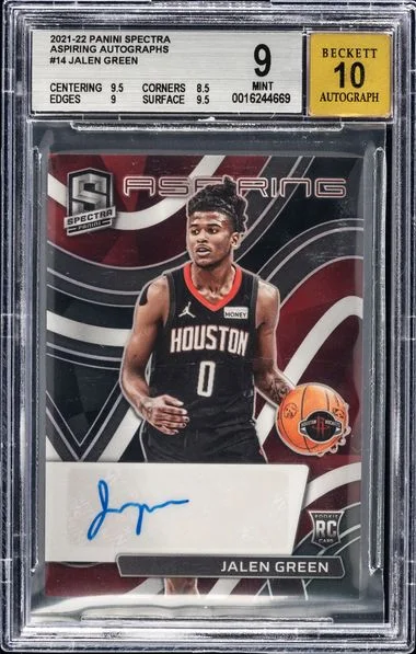 2021-22 Panini Spectra Jalen Aspiring Autographs #14 card image