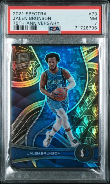 2021-22 Panini Spectra Jalen Brunson 75th Anniversary #73 card image