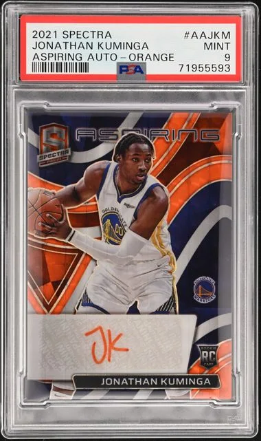 2021-22 Panini Spectra Jonathan Kuminga Aspiring Autographs Orange #AA-JKM card image