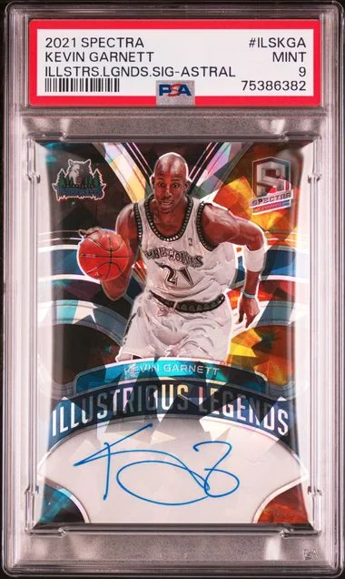 2021-22 Panini Spectra Kevin Garnett Illustrious Legends Signatures Astral #ILS-KGA card image