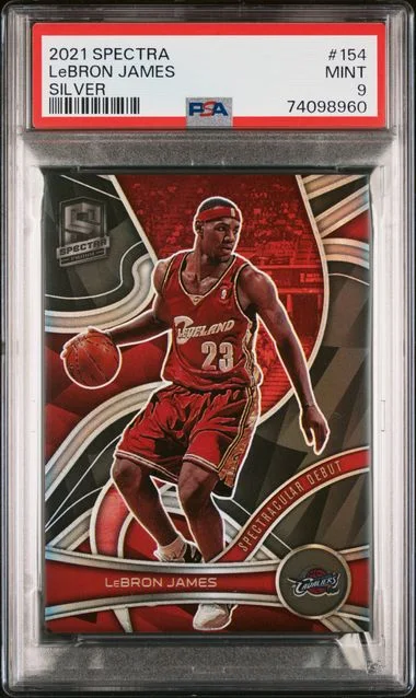 2021-22 Panini Spectra LeBron James Silver #154 card image