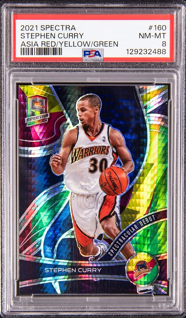 2021-22 Panini Spectra Stephen Curry Asia Red/Yellow/Green #160 card image