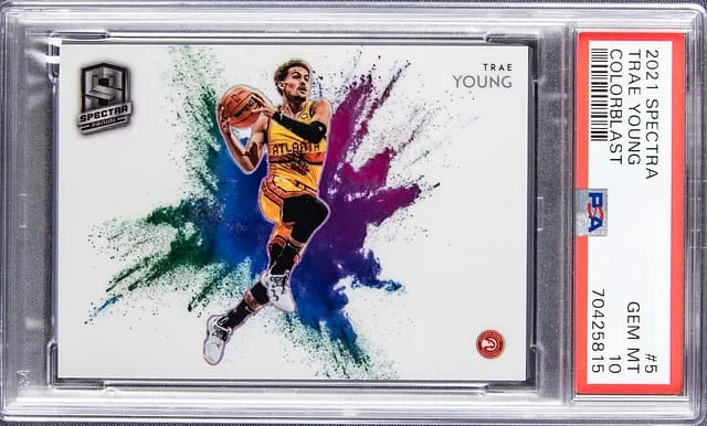 2021-22 Panini Spectra Trae Young Colorblast #5 card image