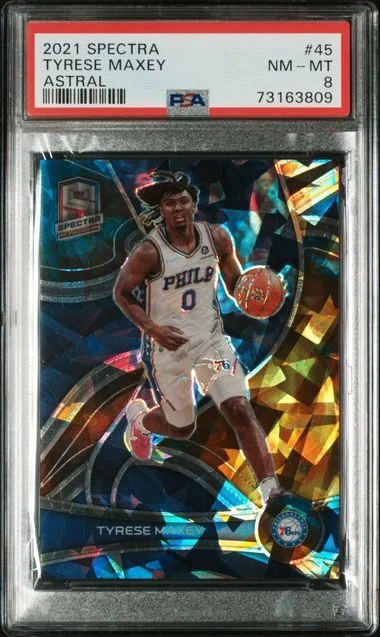 2021-22 Panini Spectra Tyrese Maxey Astral #45 card image