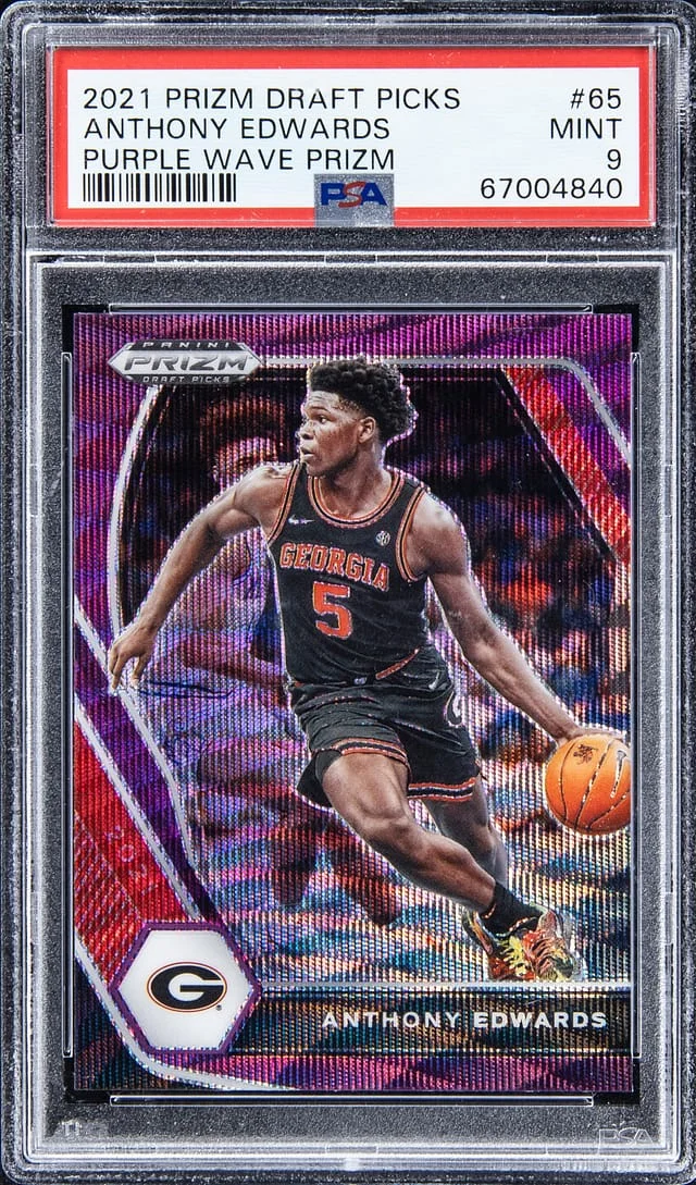 2021-22 Prizm Anthony Edwards Draft Picks Silver Prizm #65 card image