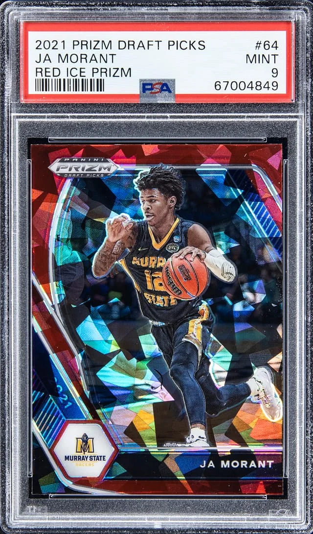 2021-22 Prizm Ja Morant Draft Picks Red Ice Prizm #64 card image
