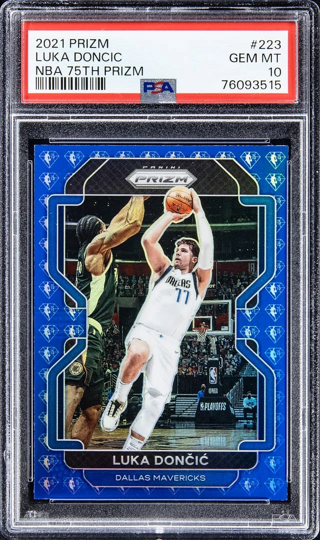 2021-22 Prizm Luka Doncic NBA 75th Prizm #223 card image