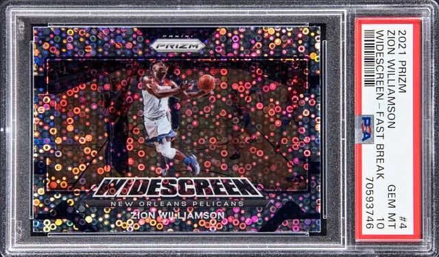 2021-22 Prizm Zion Williamson Widescreen - Fast Break #4 card image