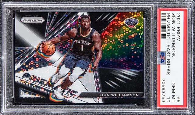 2021-22 Prizm Zion Williamson Prizmatic - Fast Break #5 card image
