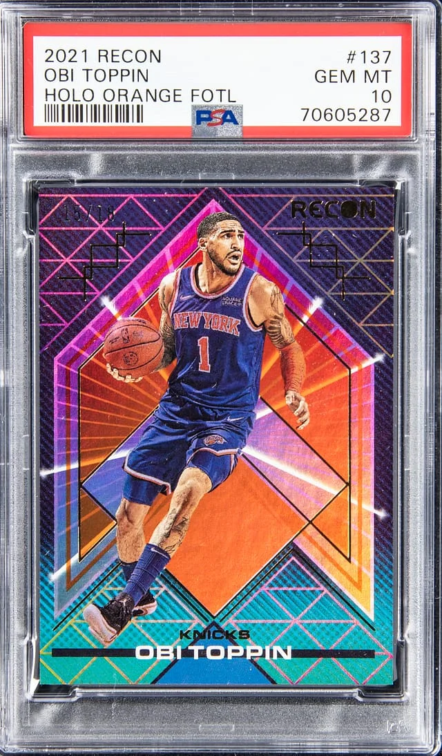 2021-22 Recon Obi Toppin Holo Orange FOTL #137 card image