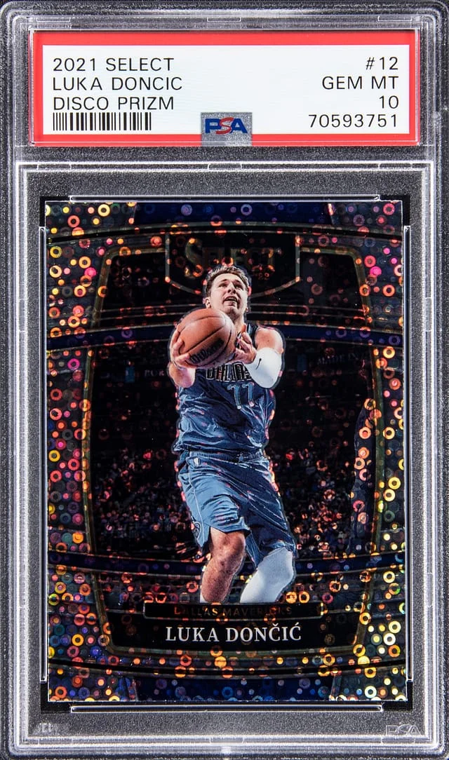2021-22 Select Luka Doncic Disco Prizm #12 card image