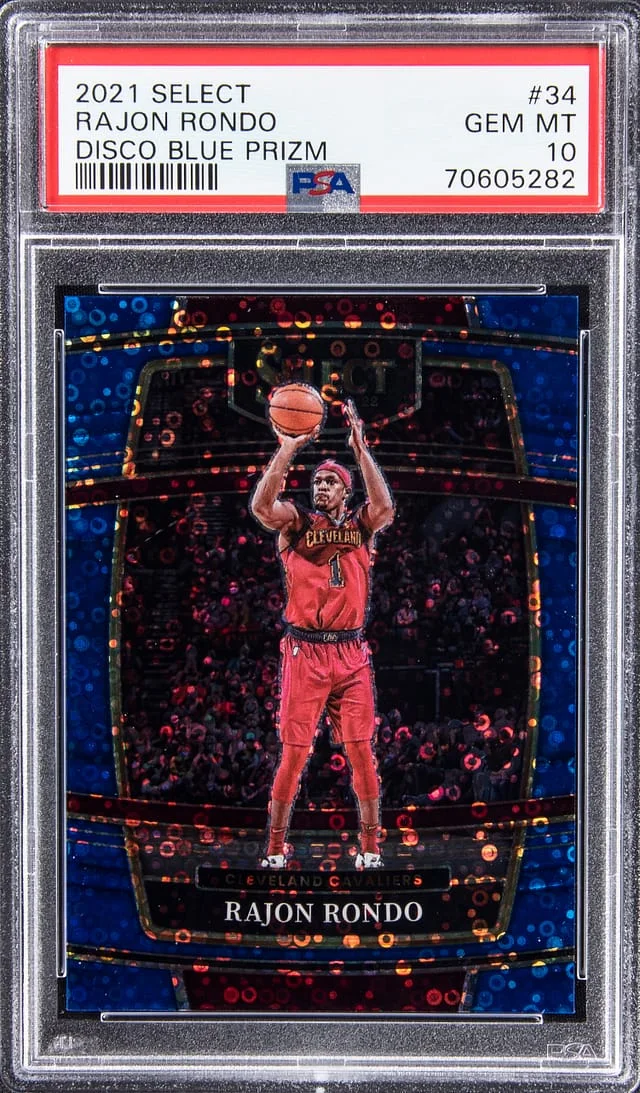 2021-22 Select Rajon Rondo Disco Blue Prizm #34 card image