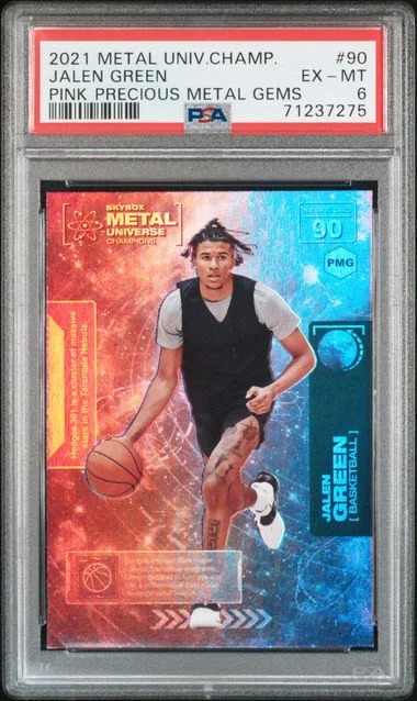 2021-22 SkyBox Metal Universe Champions Jalen Pink Precious Metal Gems (PMG) #90 card image
