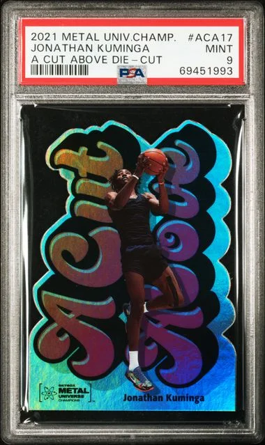 2021-22 SkyBox Metal Universe Champions Jonathan Kuminga A Cut Above Die-Cut #ACA-17 card image