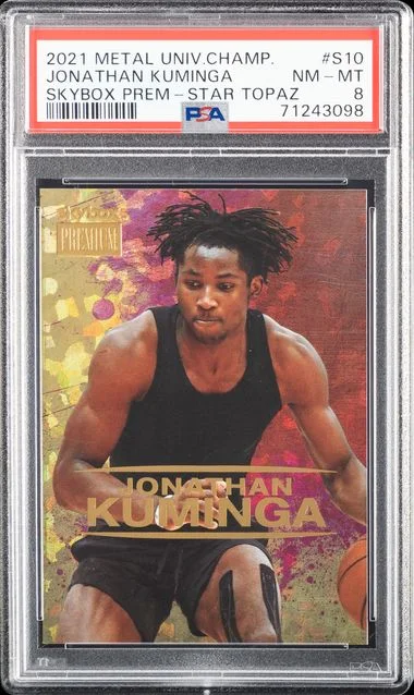 2021-22 SkyBox Metal Universe Champions Jonathan Kuminga Skybox Premium Star Topaz #S10 card image