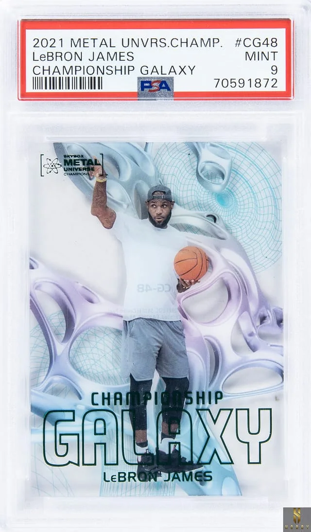 2021-22 SkyBox Metal Universe Champions LeBron James Championship Galaxy #CG48 card image