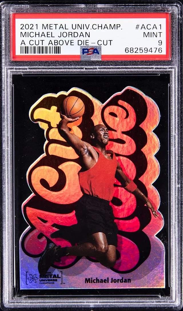 2021-22 SkyBox Metal Universe Champions Michael Jordan A Cut Above Die-Cut #ACA1 card image