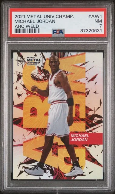 2021-22 SkyBox Metal Universe Champions Michael Jordan ARC Weld #AW1 card image