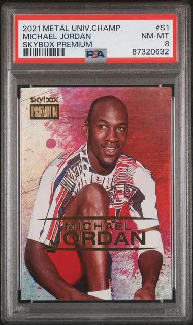 2021-22 SkyBox Metal Universe Champions Michael Jordan Skybox Premium #S1 card image
