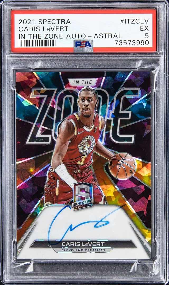 2021-22 Spectra Caris LeVert In The Zone Autograph - Astral #ITZCLV card image