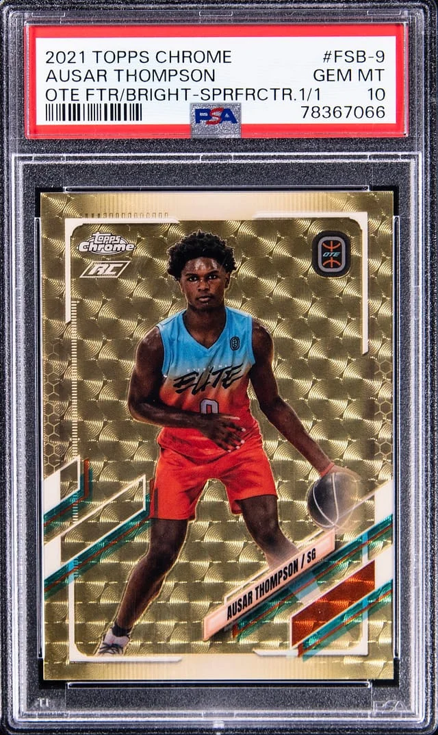 2021-22 Topps Chrome Ausar Thompson Overtime Elite Future So Bright SuperFractor #FSB-9 card image