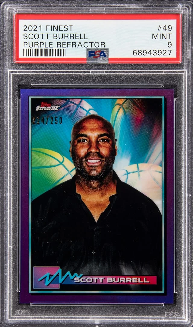 2021-22 Topps Finest Scott Burrell Purple Refractor #49 card image