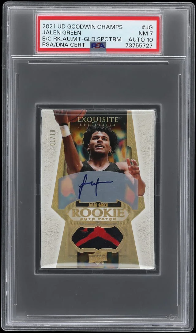 2021-22 Upper Deck Goodwin Champions Jalen Exquisite Collection Autograph Material Gold Spectrum #RAR-JG card image