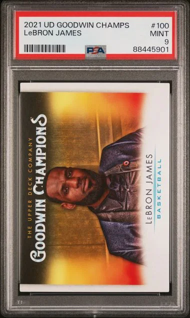 2021-22 Upper Deck Goodwin Champions LeBron James #100 card image