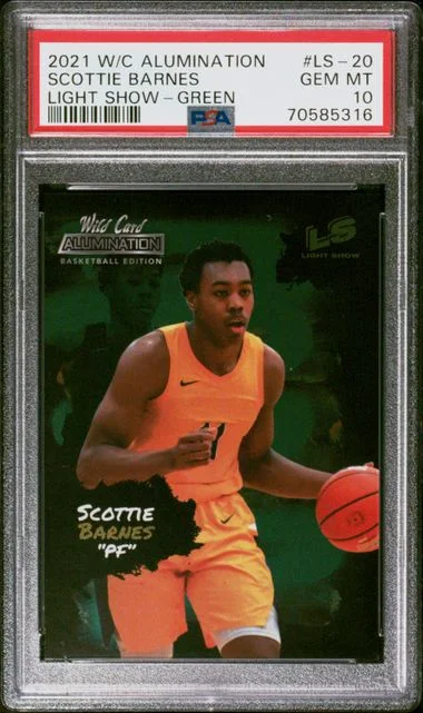 2021-22 Wild Card Alumination Light Show Green Scottie Barnes #LS-20 card image