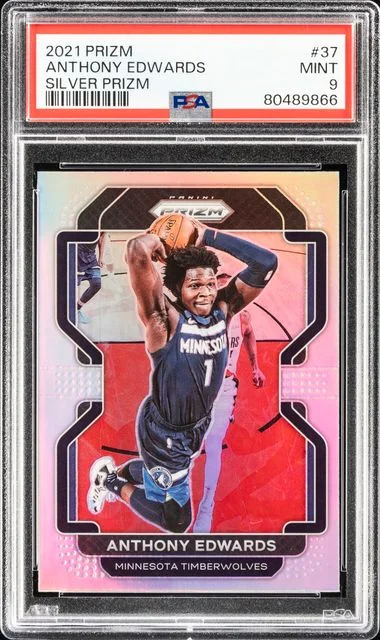 2021-222 Panini Prizm Anthony Edwards Silver Prizm #37 card image