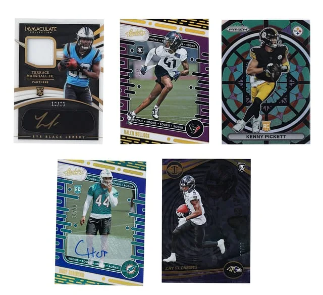 2021-24 Panini Terrance Marshall Jr., Galen Bullock, Chop Robinson, Zay Flowers, Kenny Pickett #no-number card image